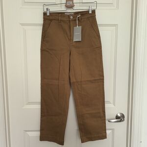 Everlane Straight Leg Crop-Golden Brown